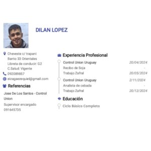 Postulación a Trabajo de Campo