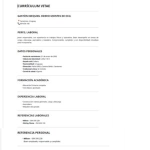 Postulación a Trabajo