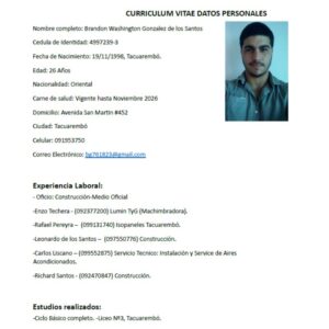 Postulación a Trabajo