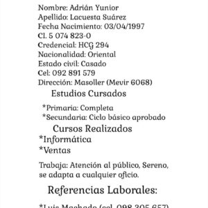 Postulación a Trabajo