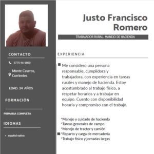 Postulación a Trabajo en Argentina