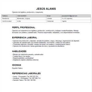 Postulación a Trabajo