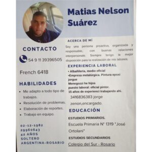 Postulación a Trabajo en Argentina