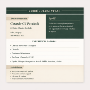 Postulación a Trabajo de campo