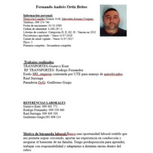 Postulación a Trabajo