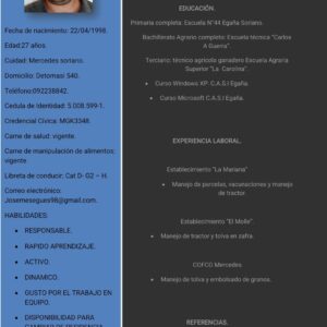 Postulación a Trabajo